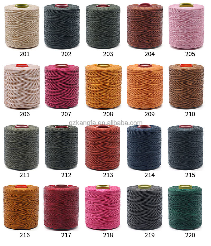 100% Polyester Flat Braided Sewing Yarn For Leather Braided Wax Thread 240 Colors
