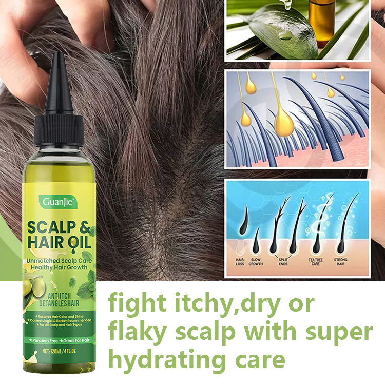 Private Label Olive Hair And Scalp Oil Refreshing Mint Formula