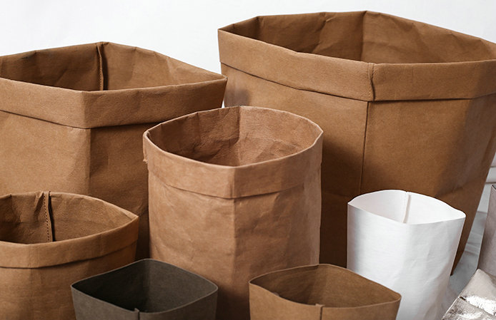 Strong 0.55mm Nature Brown Washable Kraft Reciclable Paper Roll For Making Backpack