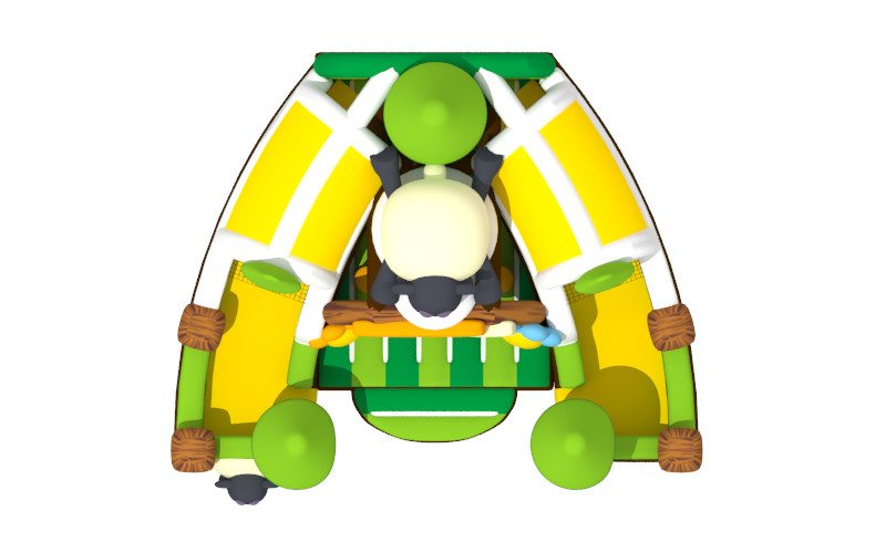 Hand Printing Inflatable Fun City PVC Sheep Castle Bounce House Indoor Inflatable Park