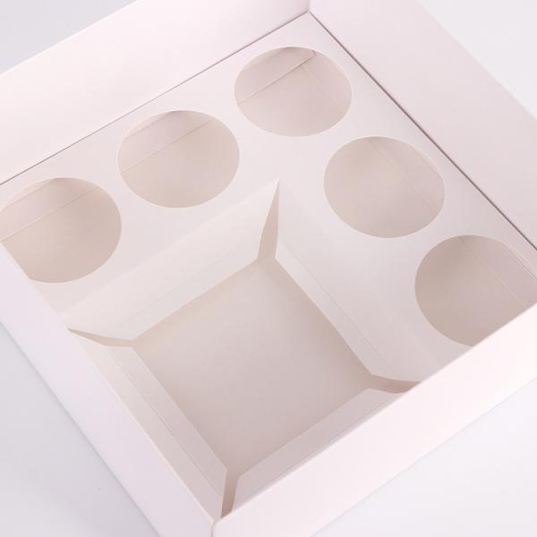 Customization Customized Logo and Size Regular Cupcake Box with Transparent Pet Cover