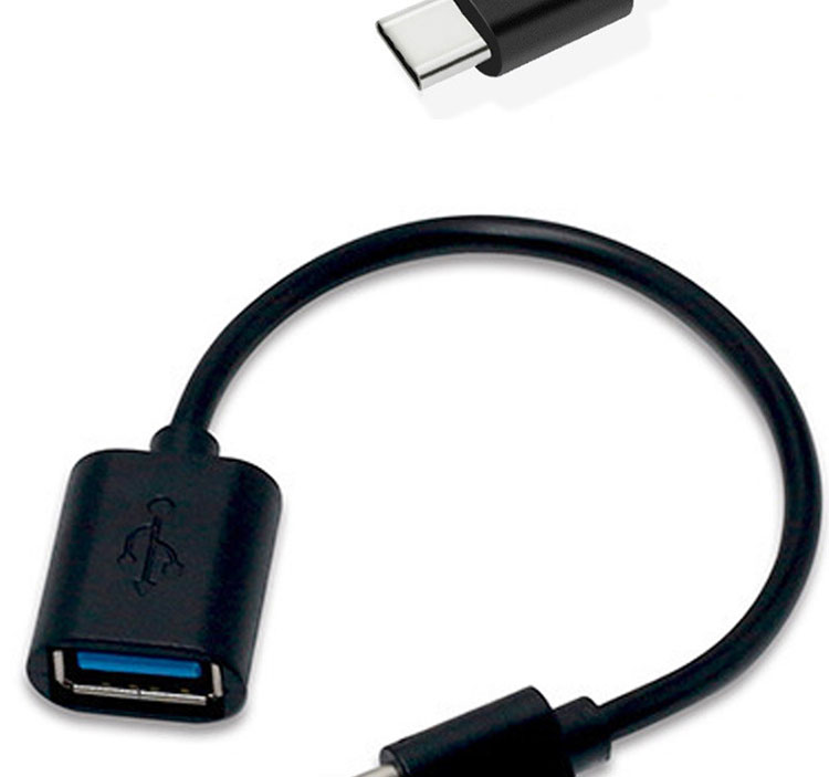 USB Type C Male to USB 2.0 A Female OTG Adapter Cable for Phone Laptop