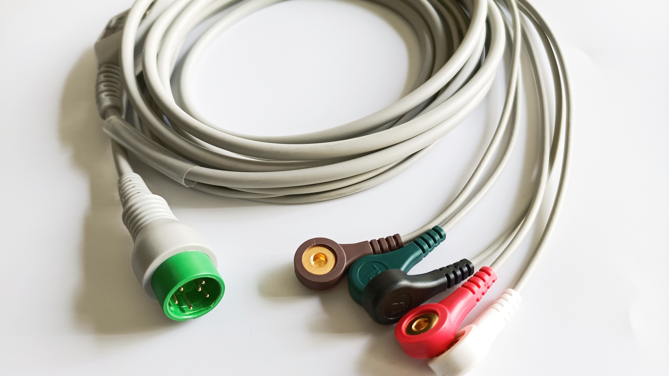 Hwatime 6pin AHA 3.5m TPU ECG Cable Snap For Monitor