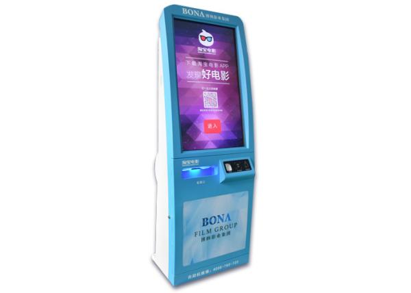 Fashional Free Standing Kiosk , Self Serve Ticketing Kiosk For Movie Ticketing