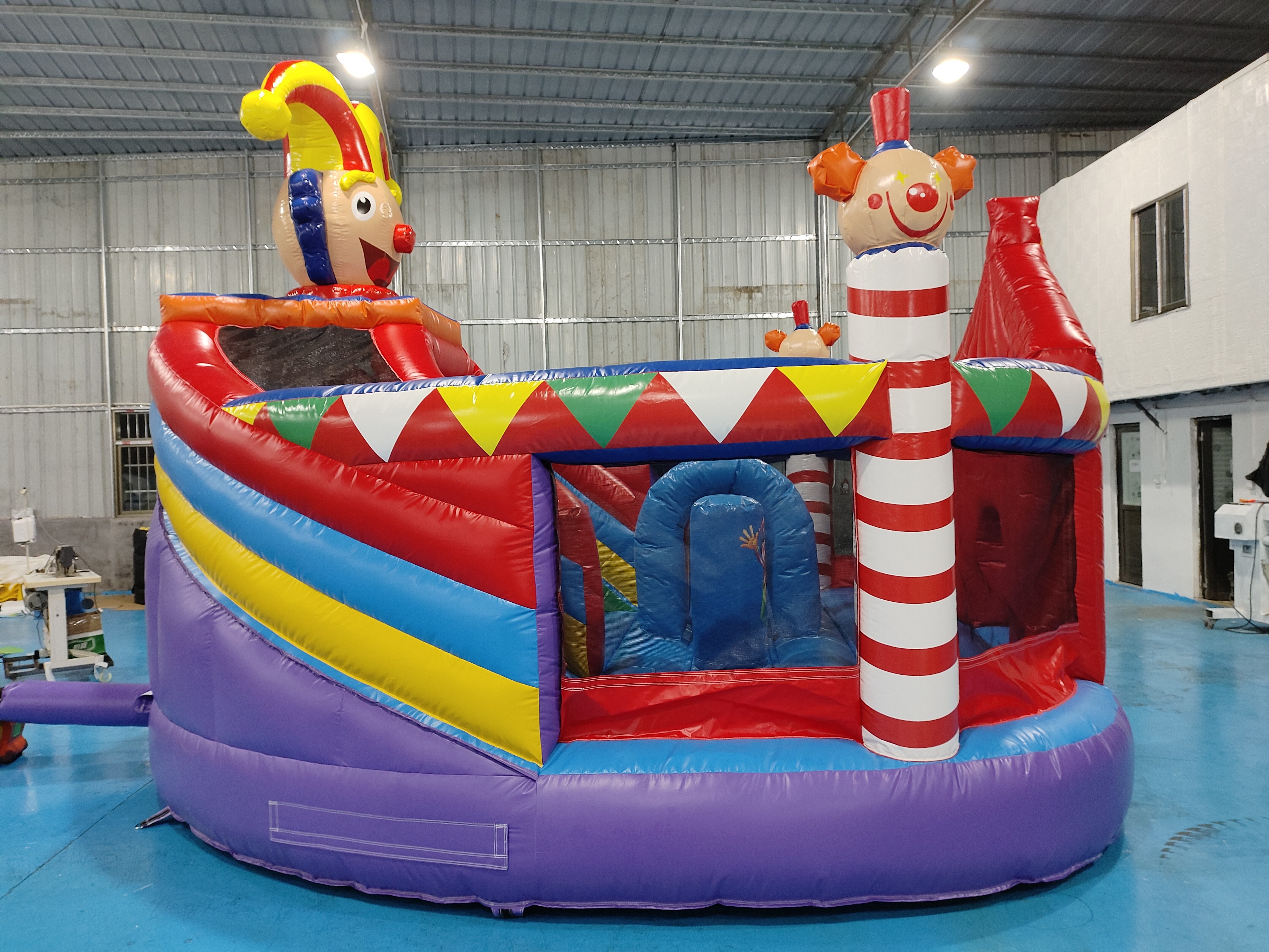 Inflatable Castle Inflatable Bounce House With Slides Clown Circus Inflatable Combo For Party For Kids