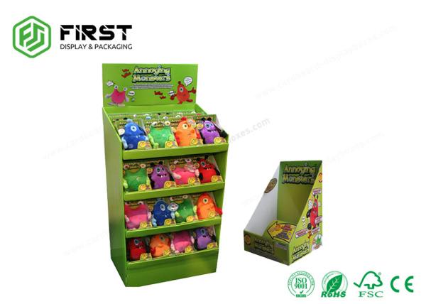Custom Recyclable Cardboard Display Shelves Full Color Offset Printing For