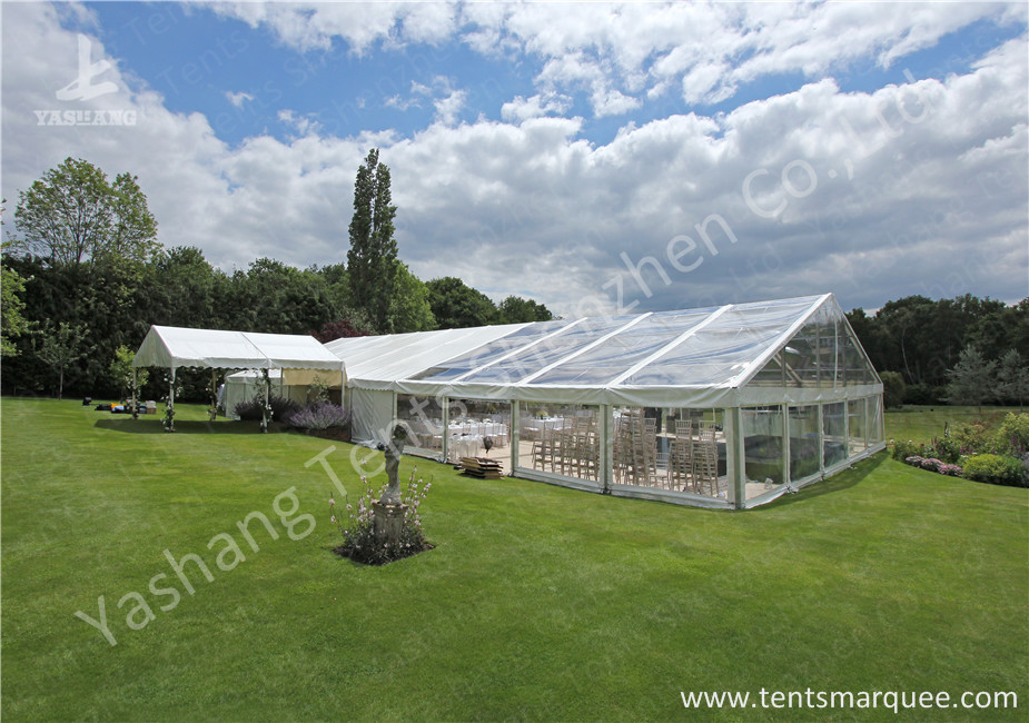 Grassland Clear PVC Fabric Cover Aluminum Profile Luxury Wedding Tents Buildings