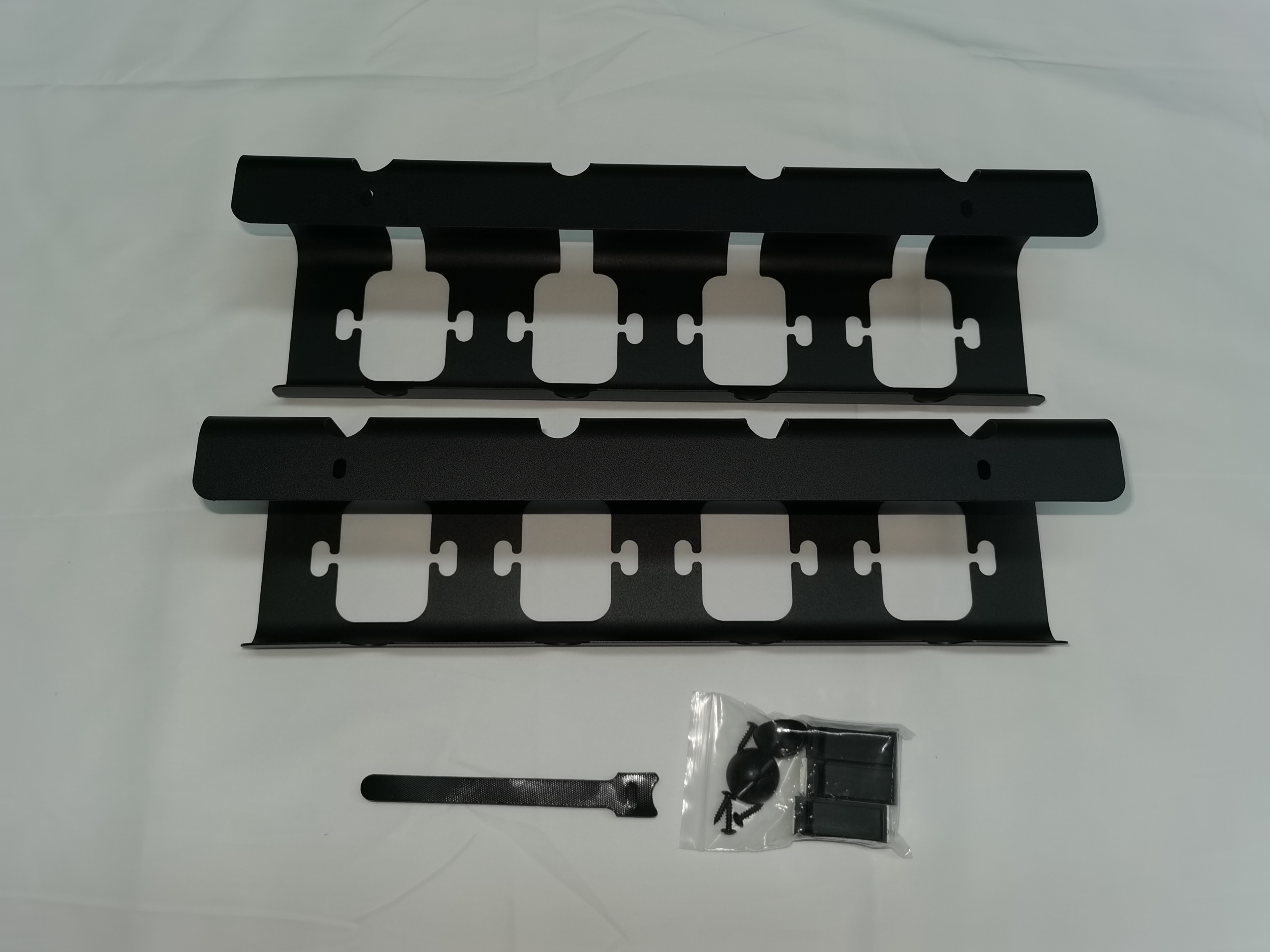 Multifunctional Black Cable Management Organizer Rack for Office Under Desk 43*10*10 cm