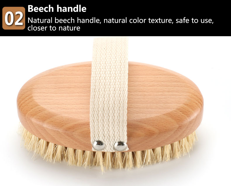 Abeis Dry Body Sisal Fiber Vegan Bath Brush Shower Exfoliating Scrubber Massage