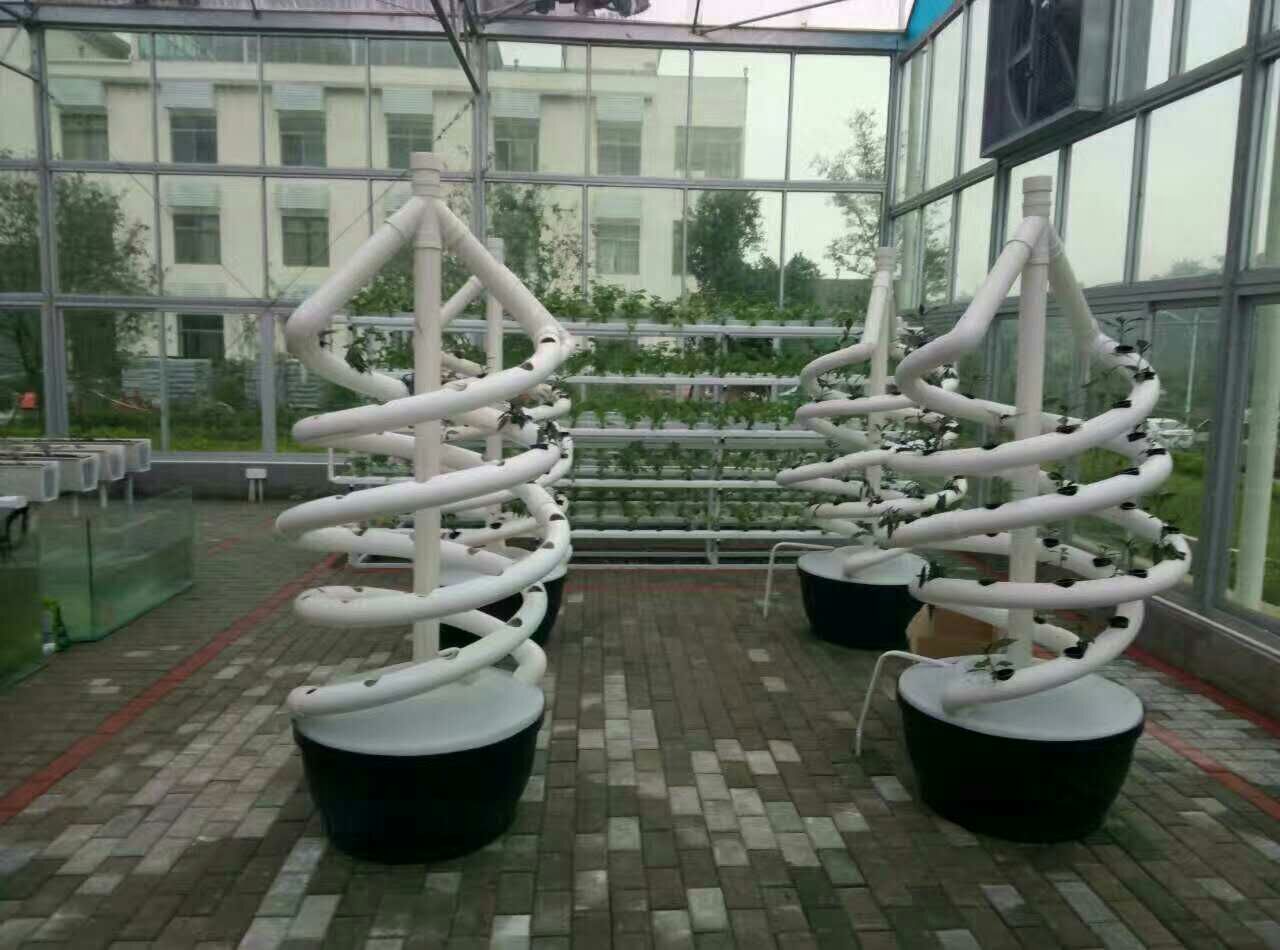 Vertical Spiral Plant Grow Hydroponic Tower Cultivation garden aeroponics System
