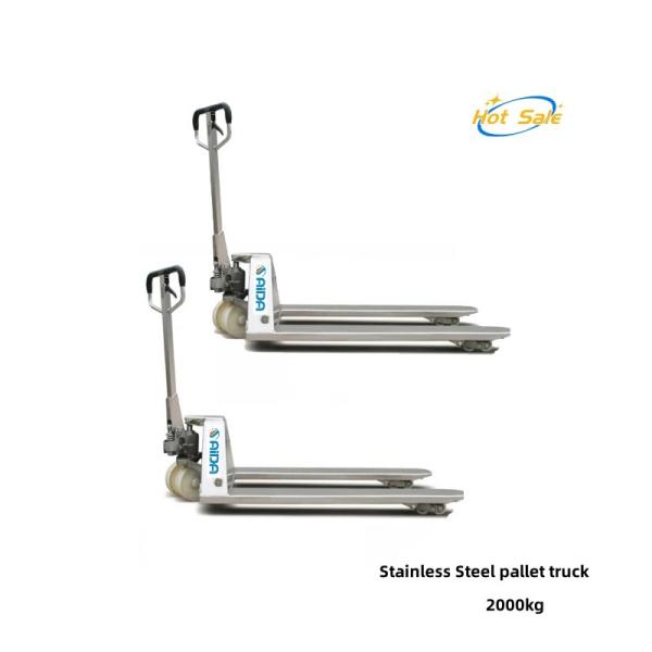 Quality Stainless Steel Hand Pallet Truck with 3 Ton Hydraulic Pump and 2000KG Load Capacity for sale