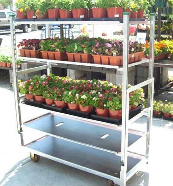 Plywood Seedling Cart Danish Flower Trolley 1500mm