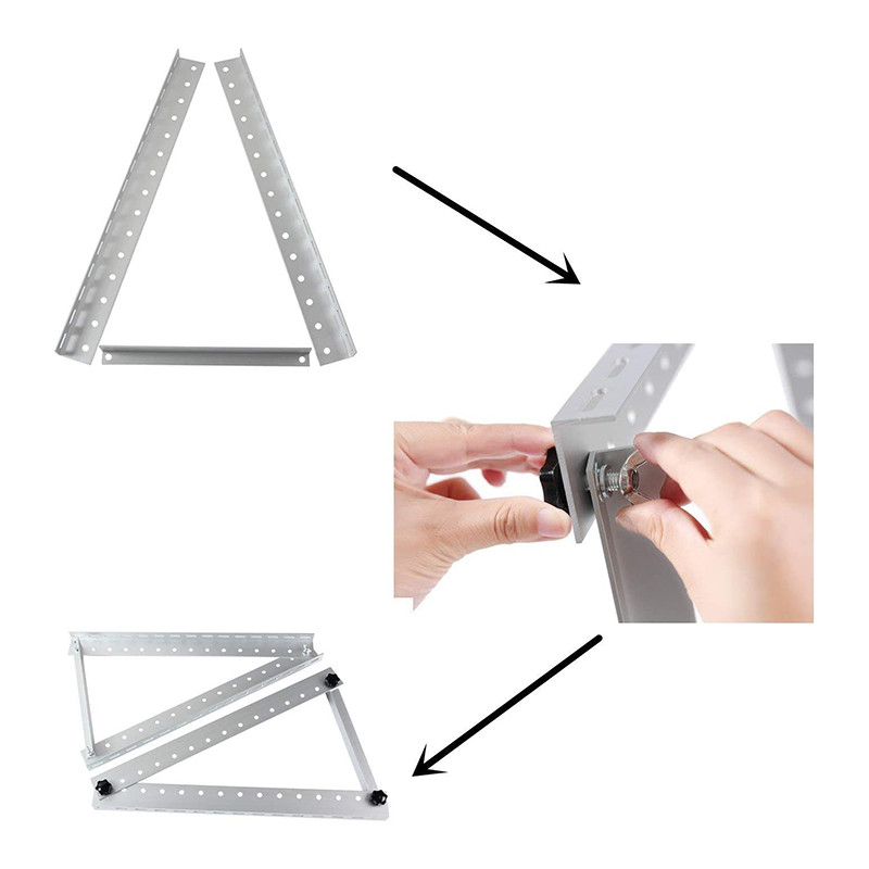 Ground Mounted PV Support Bracket Holder Solar Panel Flat Roof Mounting Brackets