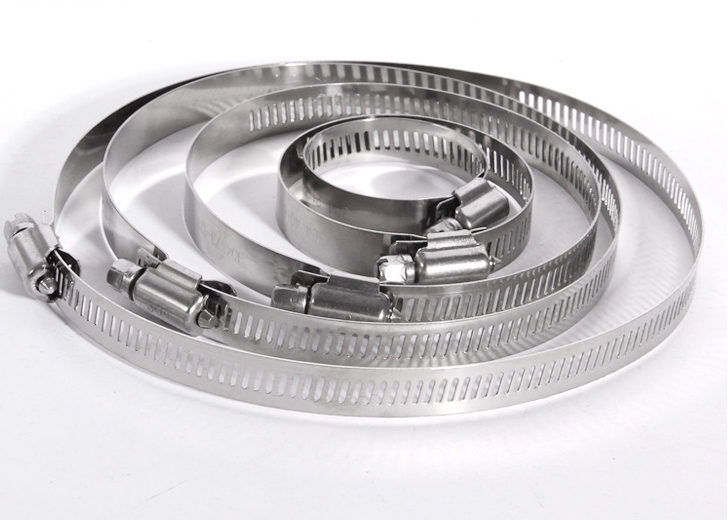 Polishing Finish Stainless Steel Hose Clips for Large Size American Style Spring Hose