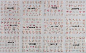 China Gold/silver color 3D nail polish sticker Nail Art 3D Sticker nail decal-SMY263-274D on sale
