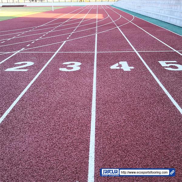 Nontoxic 13mm Thickness Synthetic Sports Flooring Track Waterproof
