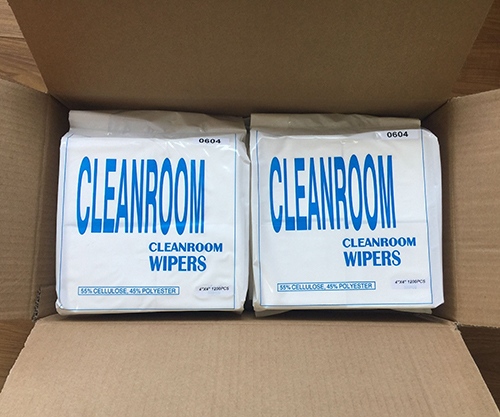 9x9" Polyester Cleanroom Microfiber Wiper 140gsm Non Woven