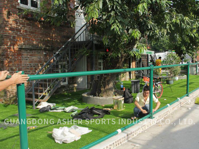 Synthetic Garden Artificial Grass Turf Astro Type Polyethylene Material