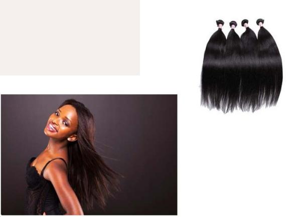 Silky Straight Double Drawn Hair Extensions , Natural Black Tangle Free Real
