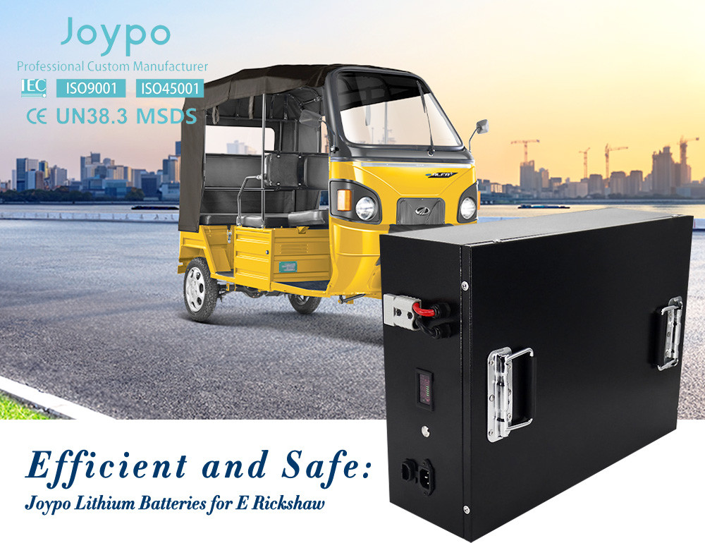 Auto E Rickshaw LiFePO4 Lithium Battery 48V 51.2V 80Ah Grade A Overcurrent Protection