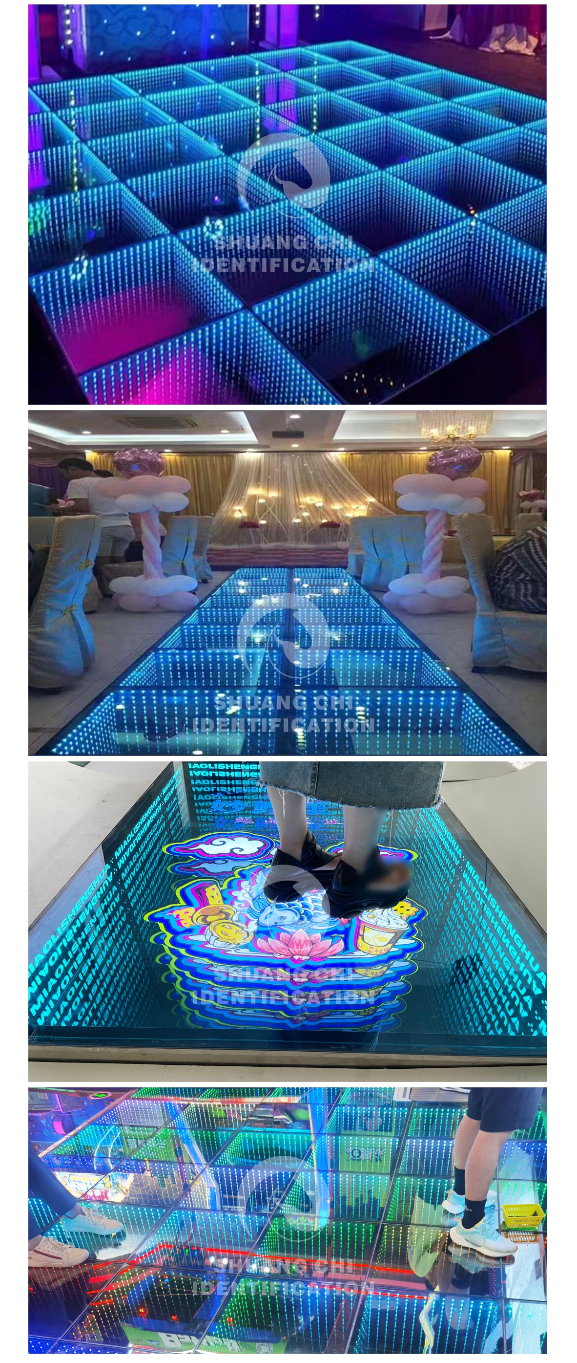 80 Ra LED Dance Floor Lights for Wedding Disco Party Pista in Durable Material