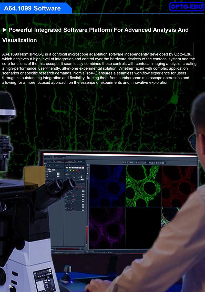 OPTO EDU A64.1099 Full Auto Semi APO Laser Confocal Microscope