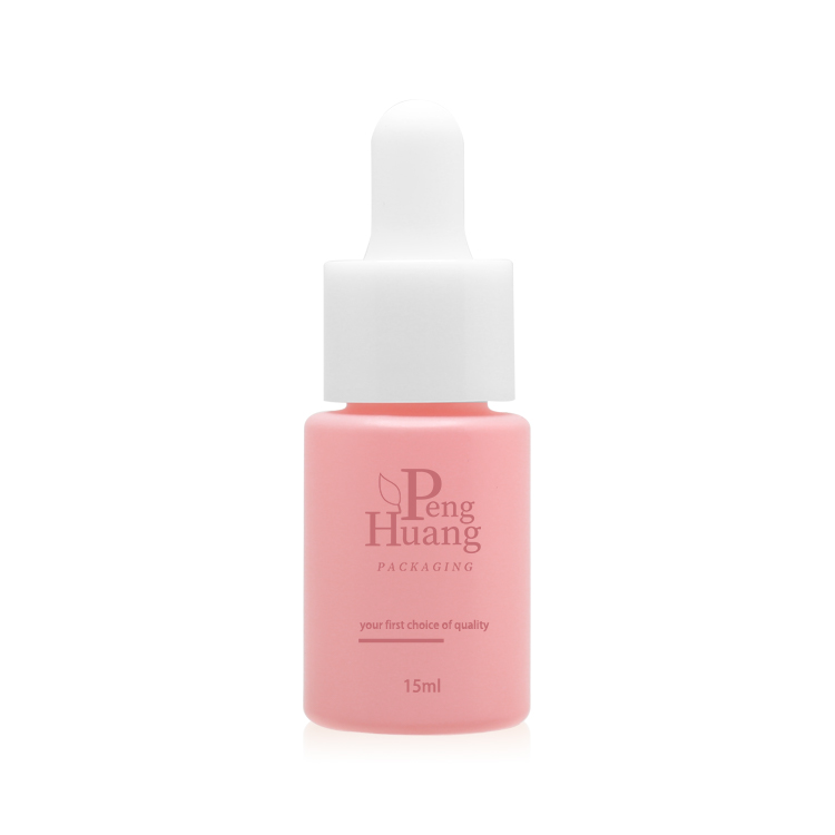 30ml 20ml 15ml Pink Cosmetic Glass Bottle Set Glass Dropper Bottle