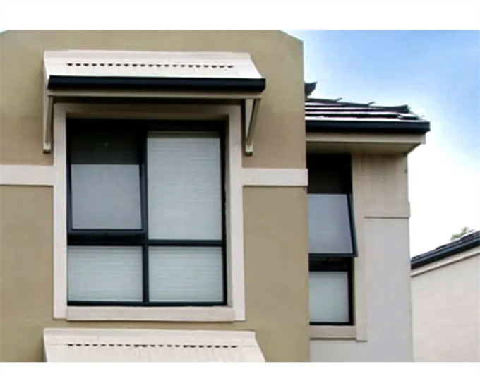 Water Tightness Level 6 Customize Thermal Break Aluminum Double Layer Glass Awning Windows