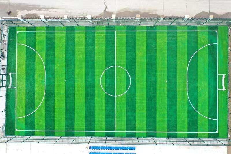 Outdoor Nursery Football Artificial Grass 50mm PE Field Green