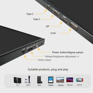 18 Inch 2560x1600 Resolution Portable LCD Monitor 2.5K+155Hz 1200 Brightness