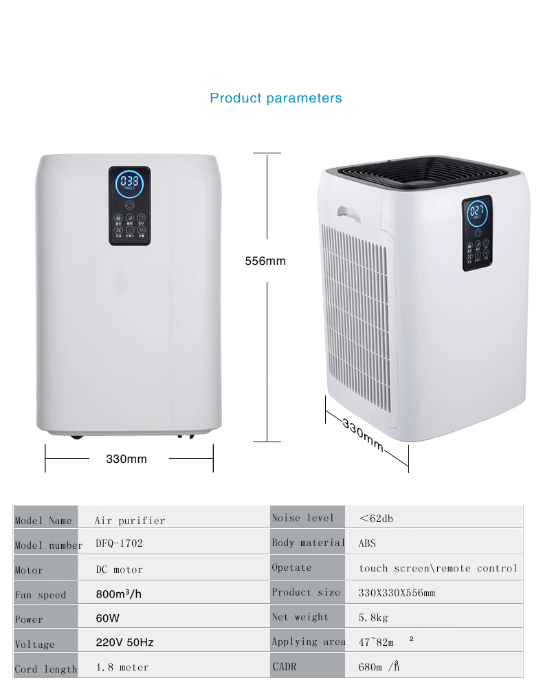 HOMEFISH 2022 Tuya Wifi App Home Appliances UV Hepa Household Oczyszczacz Powietrza Wholesalers Hepa Carbon Filter Air Purifier