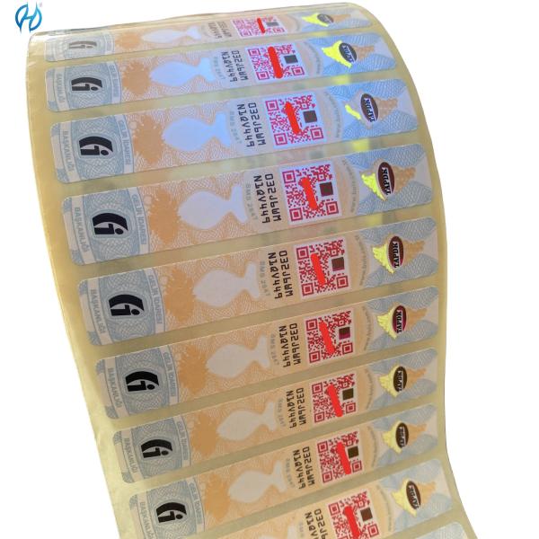 Anti Counterfeiting Stickers For Luxury Products Offset Silk Screen Digital