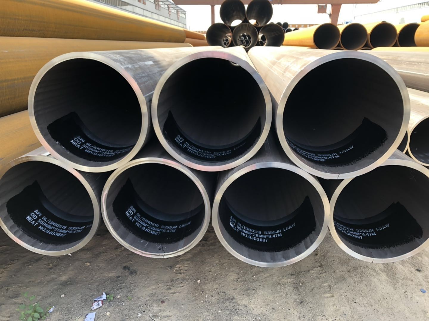 56" EN 10204 S275J2H LSAW Steel Pipe For Piling Field