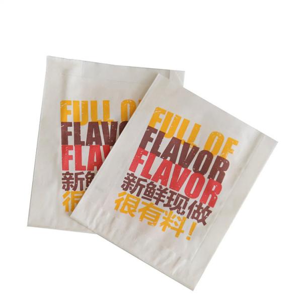 Print Disposable Grease Proof Coated Craft Paper Bag for Fast Food Takeaway Food