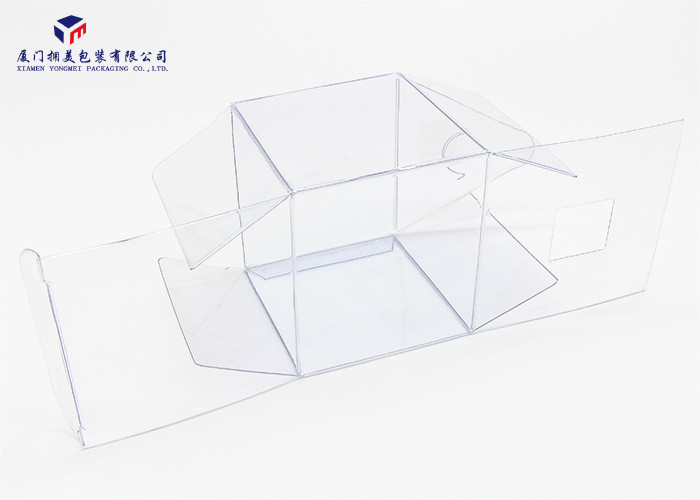 Rectangle Shape Clear Plastic Packaging PVC Boxes 7.2X7.2X6.2cm Eco Friendly