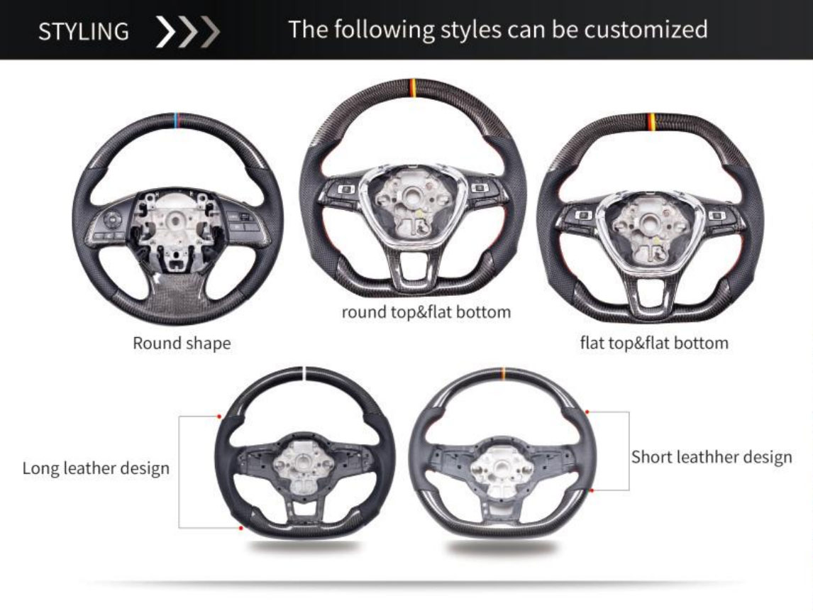 Glory Series Standard Lightweight Carbon Fiber Steering Wheel With LED Race Display