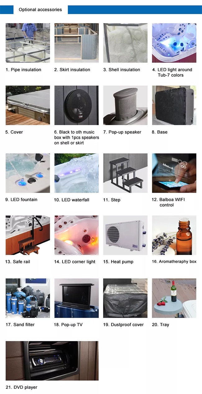 240V Bathroom Jacuzzi Tub , 5.5KW Indoor Whirlpool Hot Tub 5 people