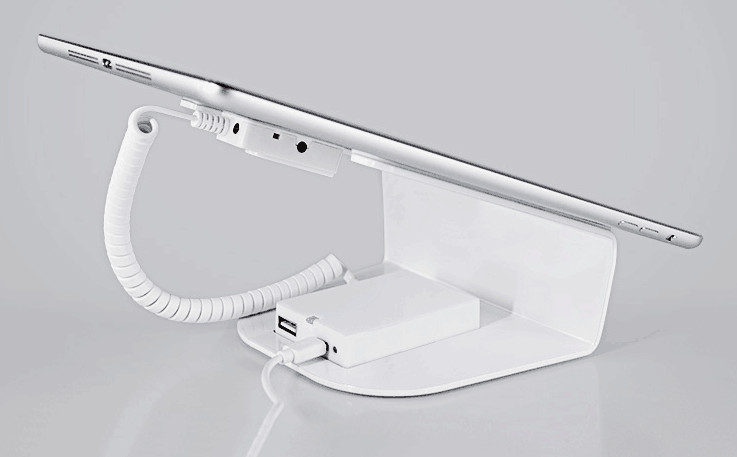 COMER 12" Security tablet display stand with alarm sensor and charging cord for phone shops