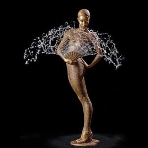 Steady Bronze Water Fountain Statue Female Life Size Fountain Sculpture Height