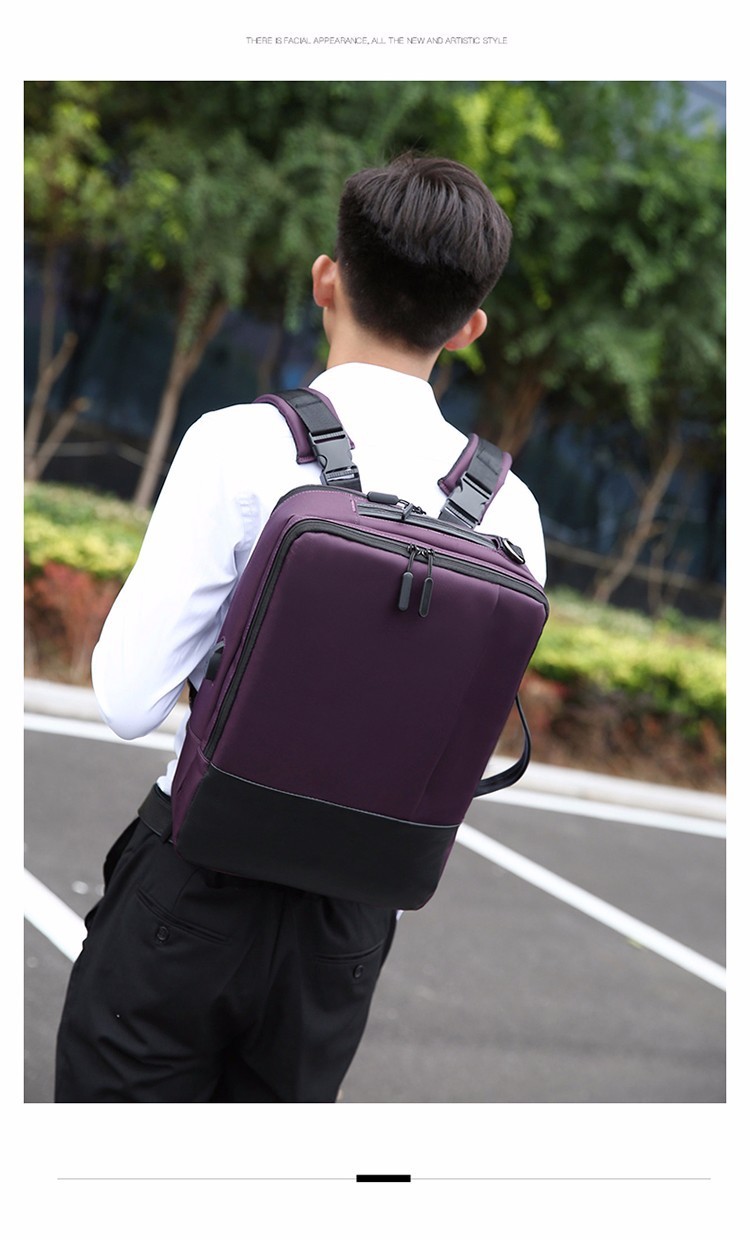 Custom wholesale travel mochilas crossbody USB laptop backpack unisex waterproof 15.6'' convertible backpack shoulder ba