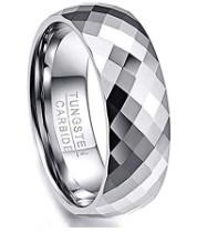 Women's Tungsten Carbide Ring with Setting Inlay Technology Men's Fashion