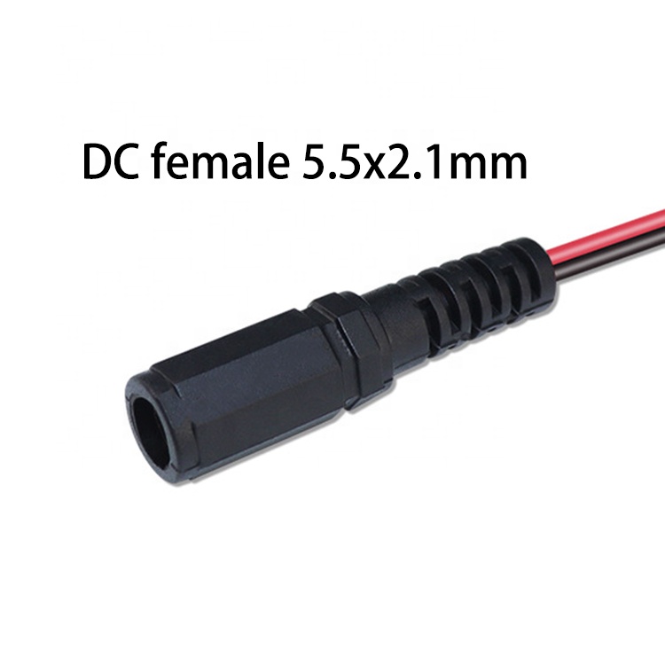 12V DC 5.5x2.1mm Female Barrel Jack to Alligator Clips Power Cable Connectors for CCTV Security Camera