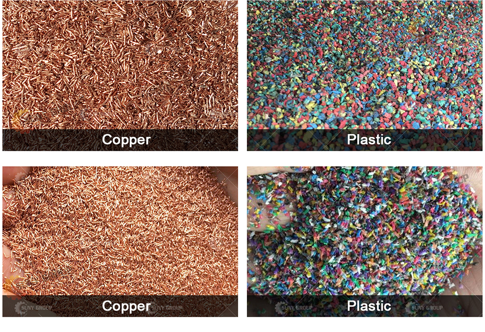 High Copper Purity Super Performance Copper Plastic Separator Dry Type Copper Wire Granulator Machine