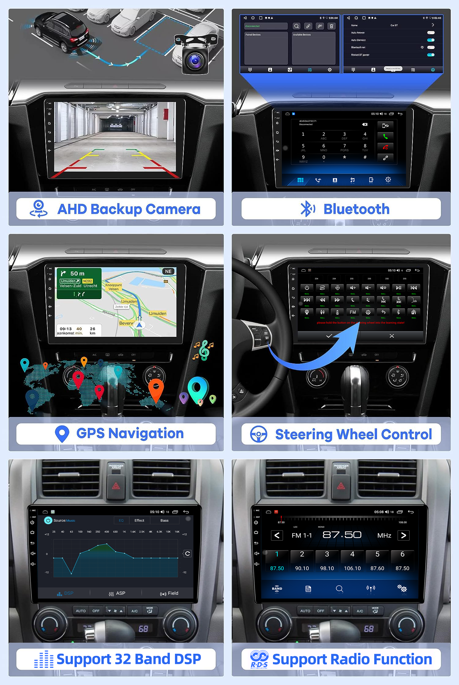 9" Screen Size Octa Core 2G 32G 4G LTE Android 10.0 Car Radio AM FM RDS Carplay Stereo