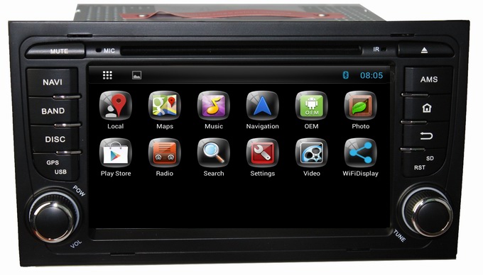 Android 4.2 car stereo for Audi A4 2003-2011 with gps system radio TV bluetooth OCB-7013C