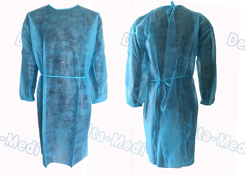 Medical Hospital Isolation Gowns , Patient Surgical Disposable Waterproof Gowns