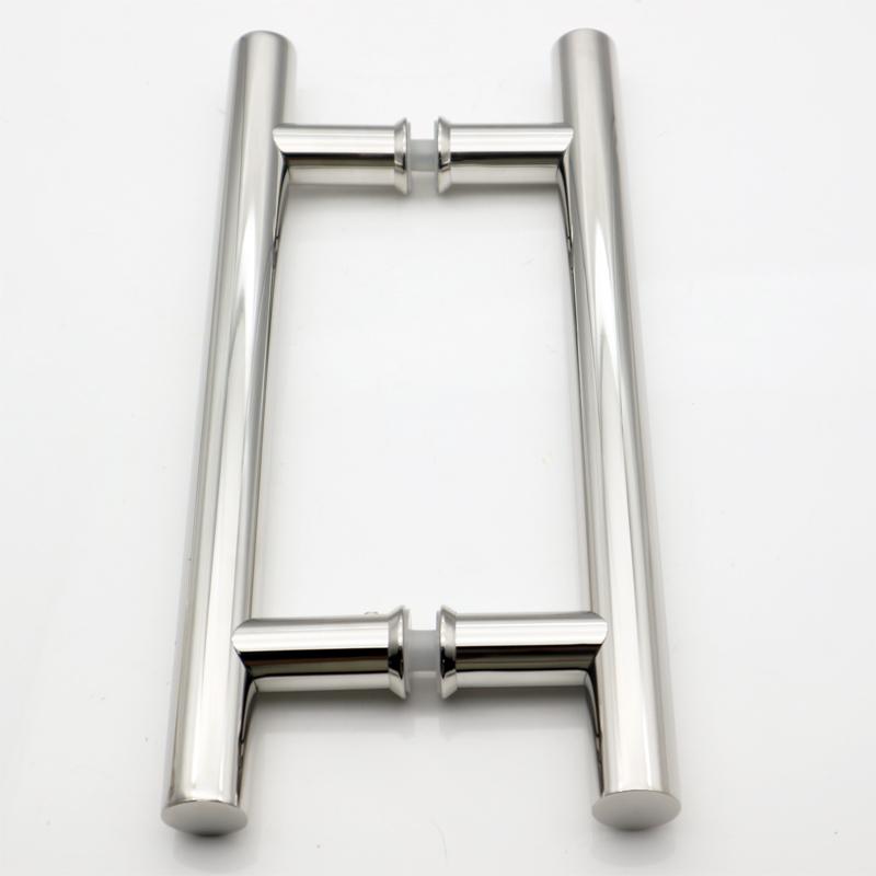 Villa Square Glass Door Handle Stainless Steel 304 Chrome Handle For Tempered Glass Door