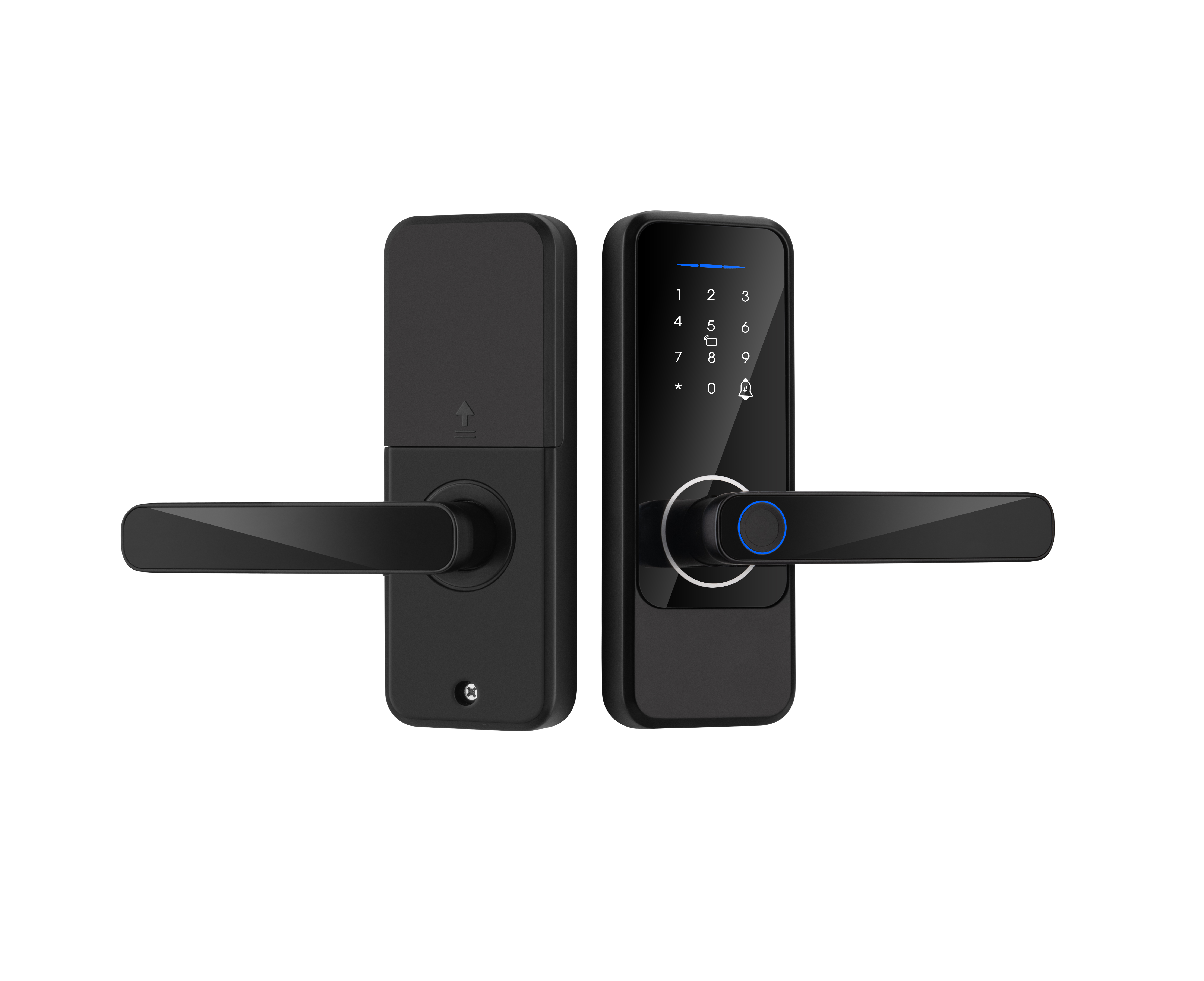 Alkaline Battery Electric Door Lock Fingerprint Aluminum Alloy Smart Locks For Home