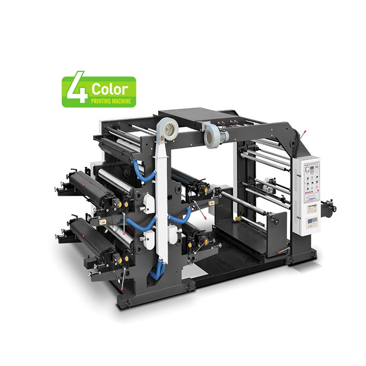 Good Quality High Speed Paper Bag Plastic Bag Nonwoven Bag Roll to Roll 4-Colors Flexo Printing Flexographic Printing Press Machine Price
