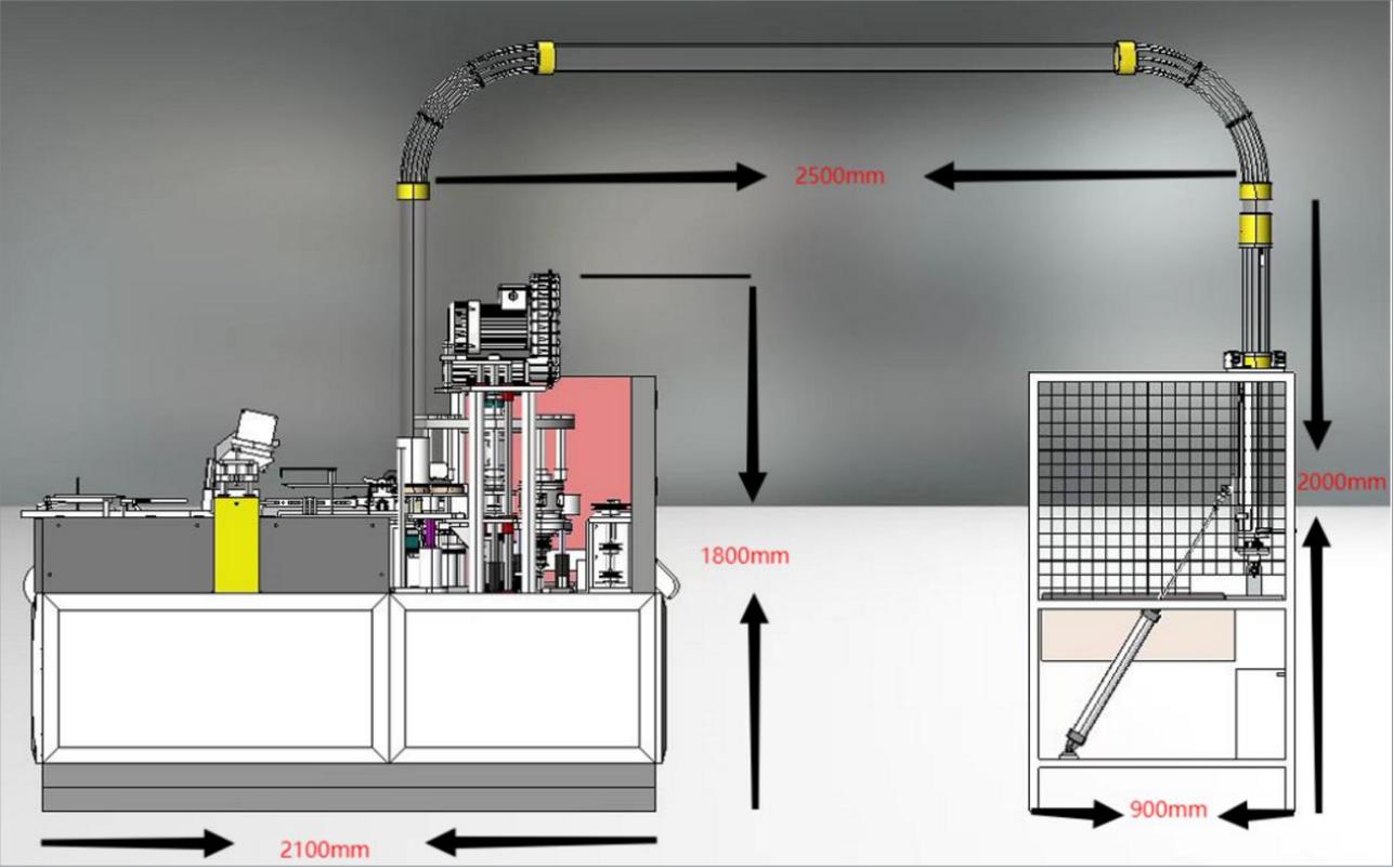 Food Shop 6.5kw Paper Cup Forming Machine 100-110pcs/Min Fully Automatic with Voltage 380V/220V 50Hz/60Hz